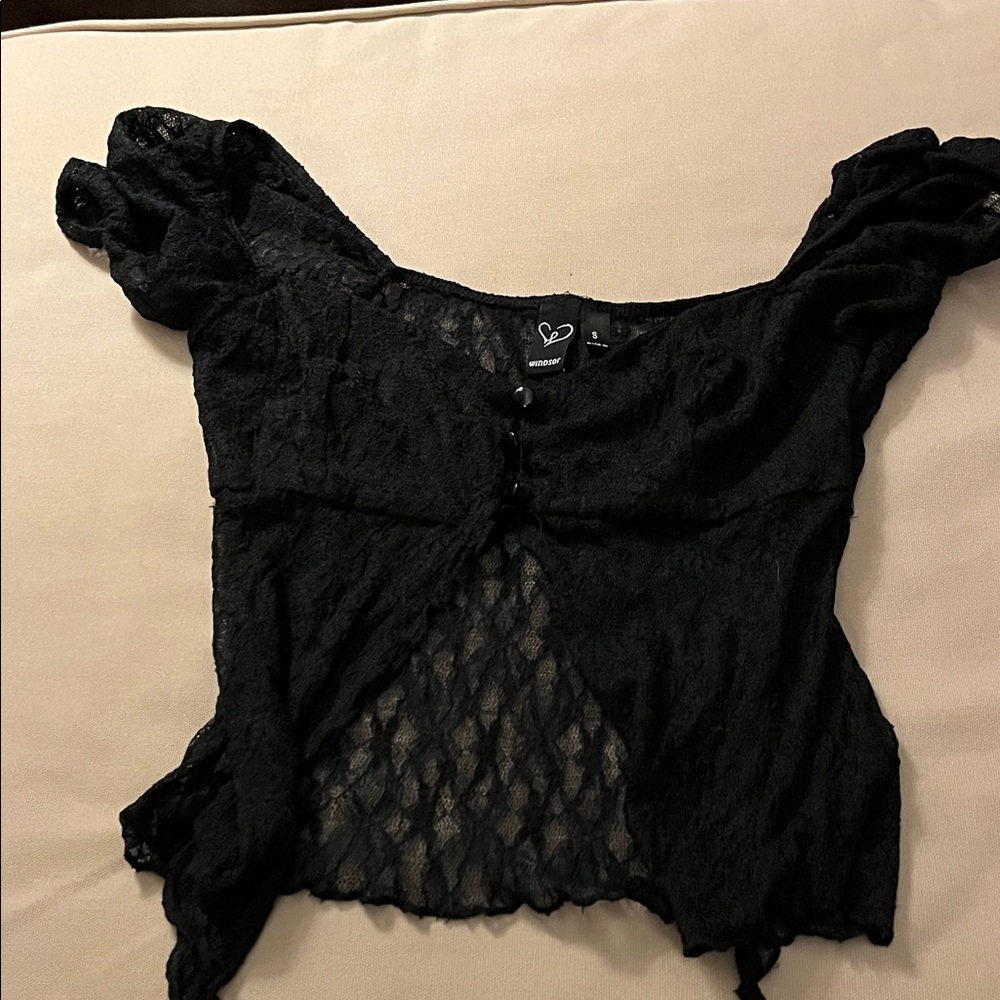 Windsor Elegant Black Lace Top